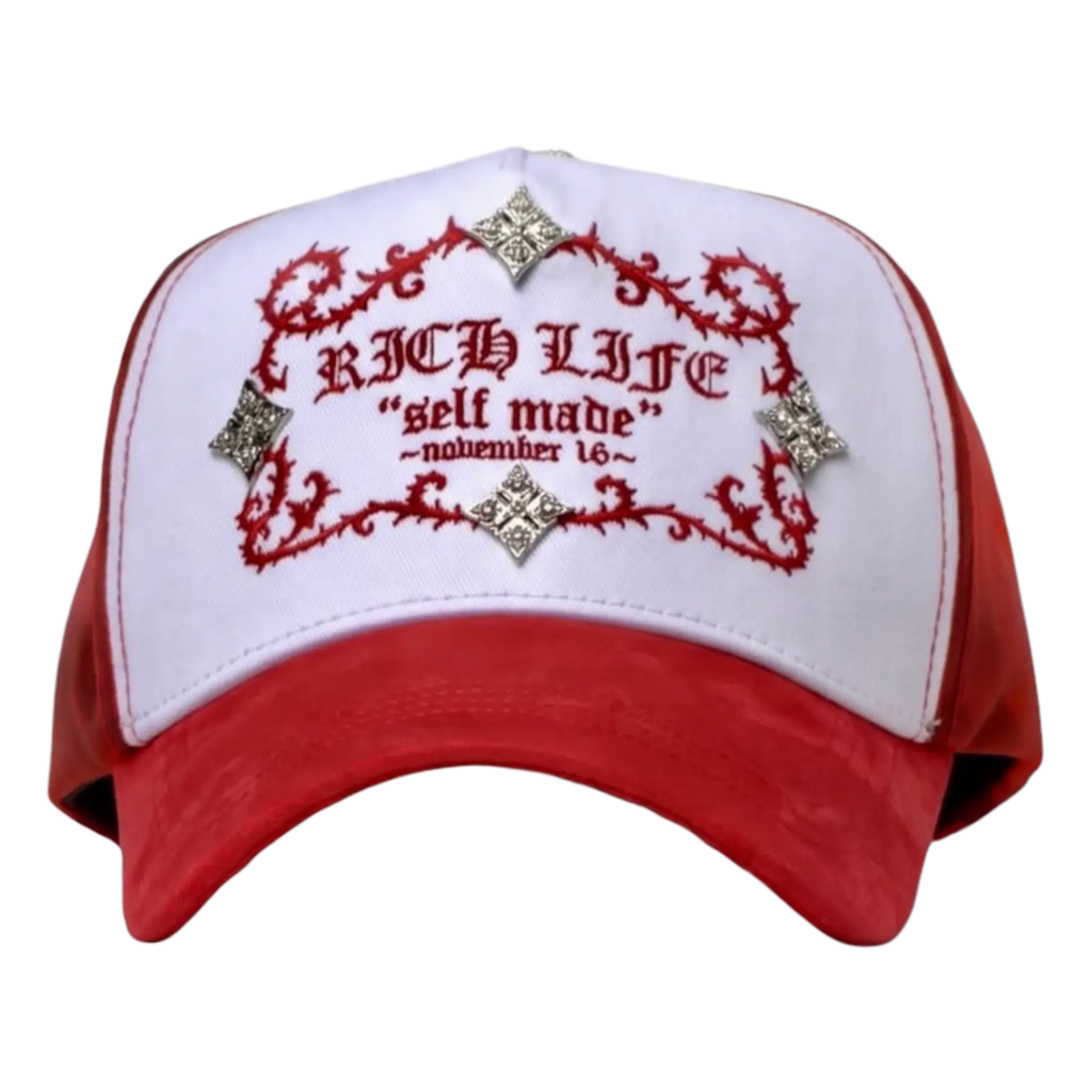 GORRA BARBAS HATS RICKH LIFE RED