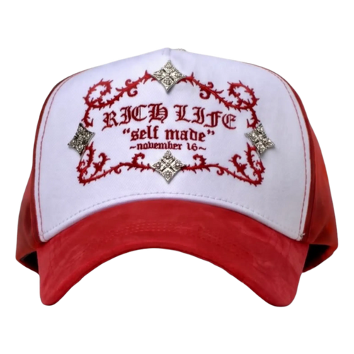 GORRA BARBAS HATS RICKH LIFE RED