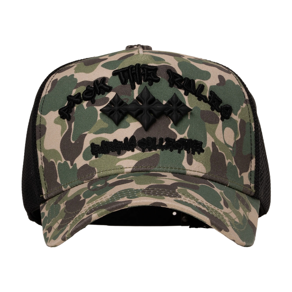 GORRA FUCK THE RULES TRUCKER - BARBAS HATS