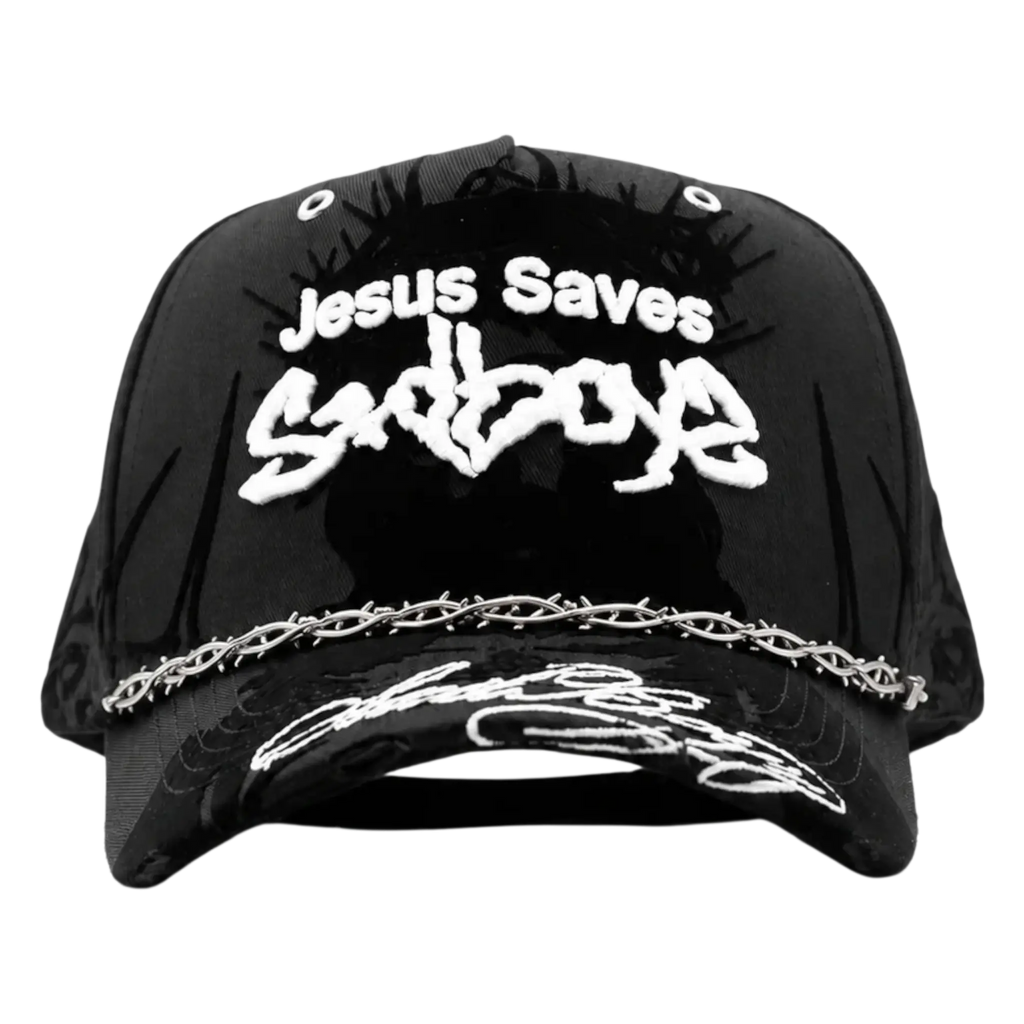 gorra rude awakenings x sadboyz Jesus saves sadboyz